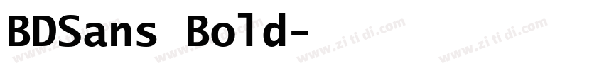 BDSans Bold字体转换